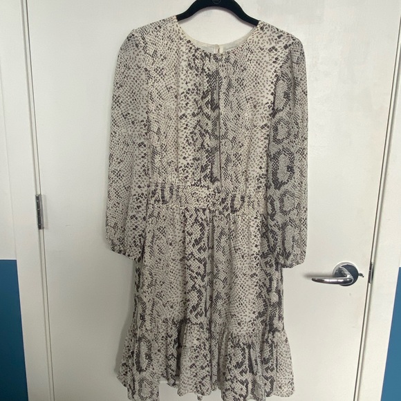 JCrew snake pattern cinched waist dress - Picture 1 of 3